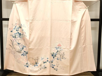 平和屋着物■訪問着　流水枝花文　暈し染め　正絹　逸品　CABI8090ev