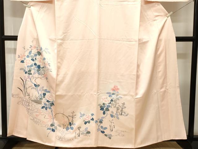 平和屋着物■訪問着　流水枝花文　暈し染め　正絹　逸品　CABI8090ev