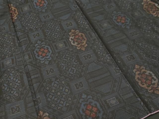 平和屋着物■本場大島紬　蜀江花菱文　正絹　逸品　CABI8095ev