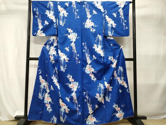 平和屋着物■小紋　藤花房　洗える着物　CABI8096ev