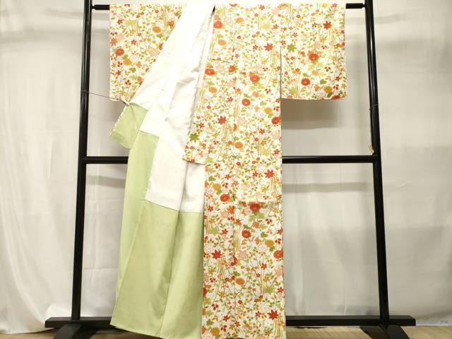 平和屋着物■小紋　枝花文　洗える着物　CABI8098ev