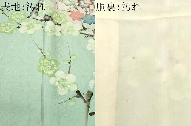 平和屋着物■訪問着　駒刺繍　枝梅花松文　暈し染め　金彩　正絹　逸品　CABI8102ev