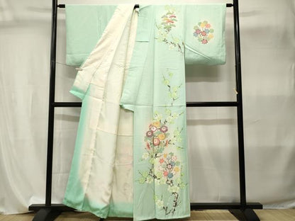 平和屋着物■訪問着　駒刺繍　枝梅花松文　暈し染め　金彩　正絹　逸品　CABI8102ev
