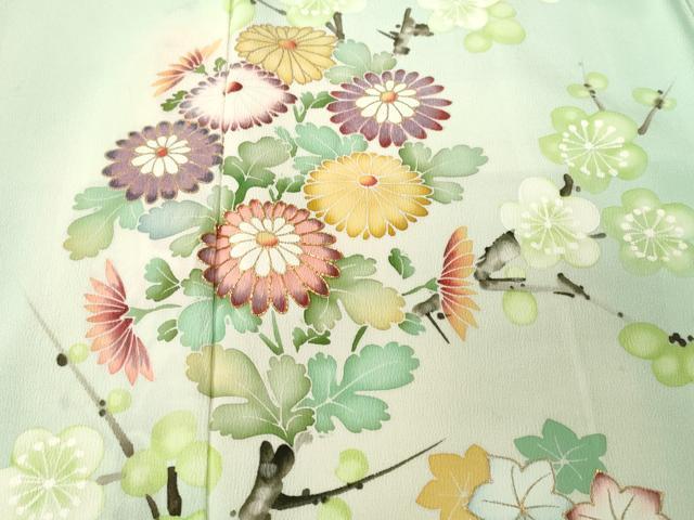 平和屋着物■訪問着　駒刺繍　枝梅花松文　暈し染め　金彩　正絹　逸品　CABI8102ev