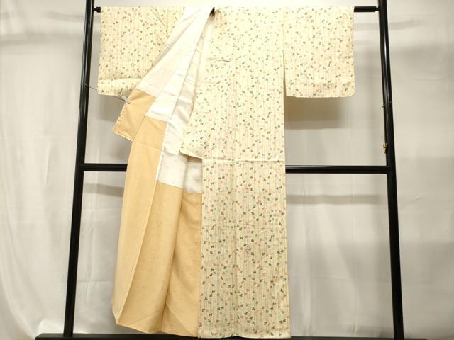 平和屋着物■上質な小紋　よろけ縞　萩文　正絹　逸品　CABI8104ev