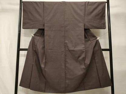 平和屋着物■男性　紬　黒鳶色　正絹　逸品　CABI8105ev