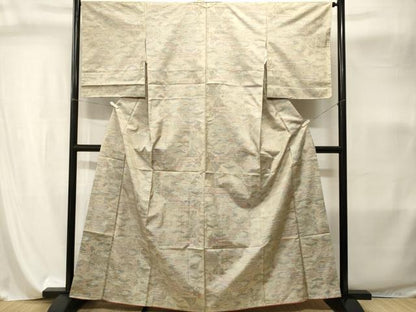 平和屋着物■本場大島紬　7マルキ　幾何学松文　正絹　逸品　CABI8116ev