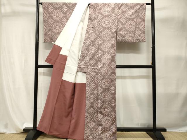 平和屋着物■上質な紬　菊唐草文　正絹　逸品　CABI8120ev