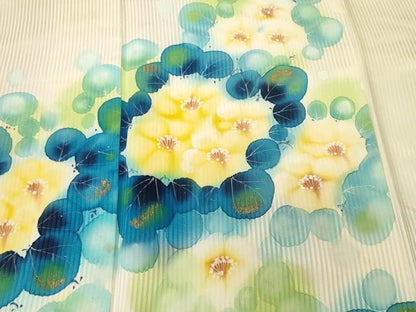 平和屋着物■上質な小紋　草花文　暈し染め　金彩　正絹　逸品　CABI8137ev