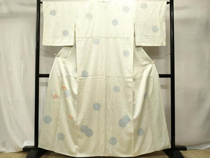 平和屋着物■中国三大刺繍　相良刺繍　色留訪問着　絞り　地紙丸文　正絹　逸品　CABI8145ev