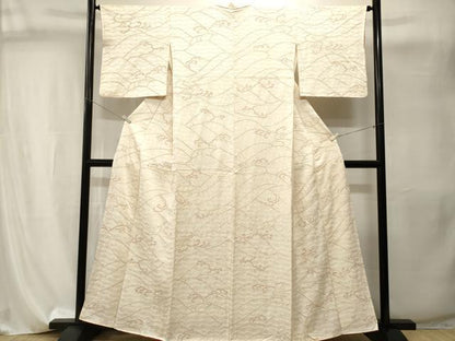 平和屋着物■上質な小紋　総絞り　立波文　正絹　逸品　CABI8147ev