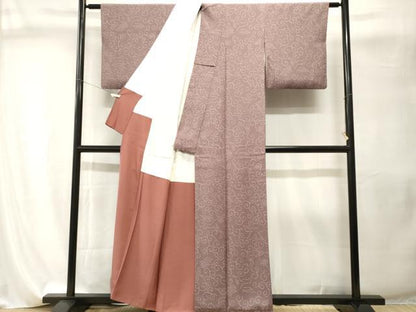 平和屋着物■上質な小紋　花唐草飛鳥文　正絹　逸品　CABI8148ev