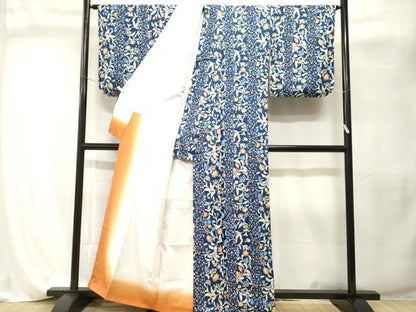 平和屋着物■小紋　更紗枝花間道　洗える着物　CABI8151ev