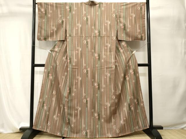 平和屋着物■小紋　舞桜間道　暈し染め　胴抜き仕立て　洗える着物　CABI8154ev