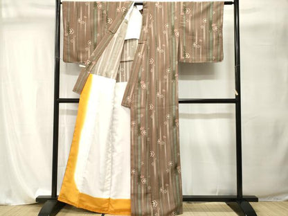 平和屋着物■小紋　舞桜間道　暈し染め　胴抜き仕立て　洗える着物　CABI8154ev