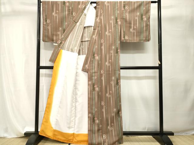 平和屋着物■小紋　舞桜間道　暈し染め　胴抜き仕立て　洗える着物　CABI8154ev