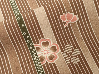 平和屋着物■小紋　舞桜間道　暈し染め　胴抜き仕立て　洗える着物　CABI8154ev
