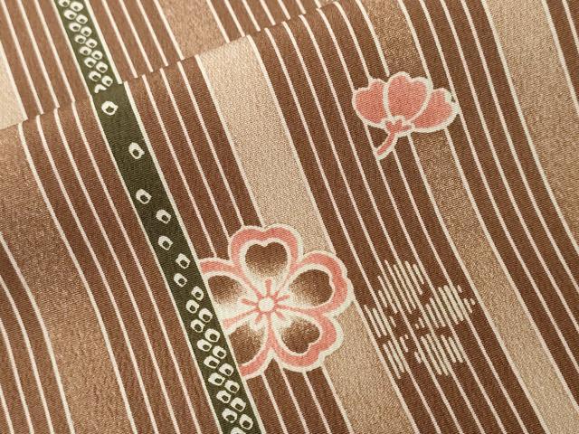 平和屋着物■小紋　舞桜間道　暈し染め　胴抜き仕立て　洗える着物　CABI8154ev