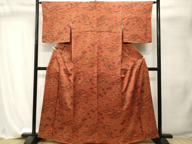 平和屋着物■上質な小紋　辻が花　正絹　逸品　CABI8157ev