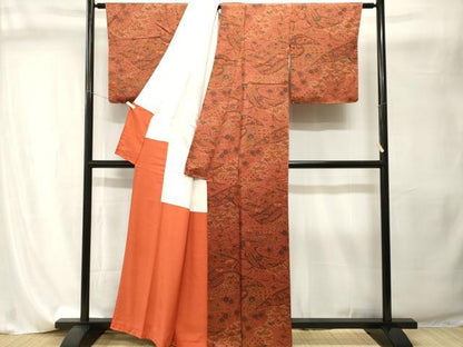 平和屋着物■上質な小紋　辻が花　正絹　逸品　CABI8157ev