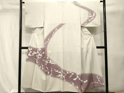 平和屋着物■訪問着　暈し染め　枝菊梅文　暈し染め　正絹　逸品　CABI8166ev