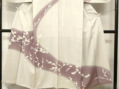 平和屋着物■訪問着　暈し染め　枝菊梅文　暈し染め　正絹　逸品　CABI8166ev