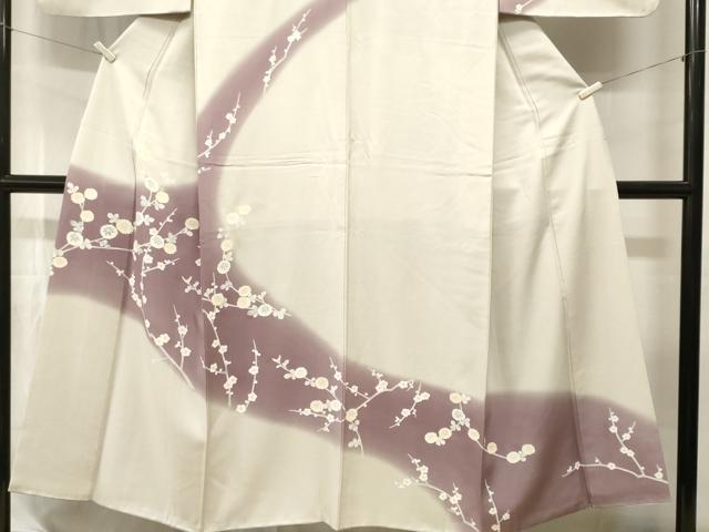 平和屋着物■訪問着　暈し染め　枝菊梅文　暈し染め　正絹　逸品　CABI8166ev
