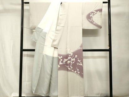 平和屋着物■訪問着　暈し染め　枝菊梅文　暈し染め　正絹　逸品　CABI8166ev
