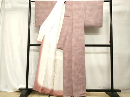 平和屋着物■上質な小紋　霞文　暈し染め　正絹　逸品　CABI8167ev