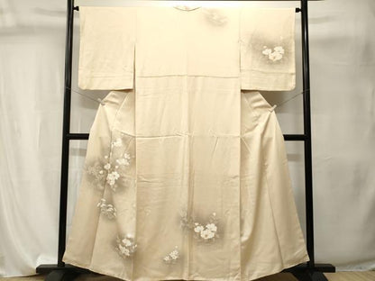 平和屋着物■訪問着　草花文　暈し染め　金彩　正絹　逸品　CABI8173ev