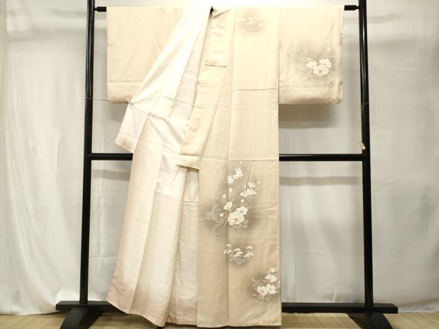 平和屋着物■訪問着　草花文　暈し染め　金彩　正絹　逸品　CABI8173ev