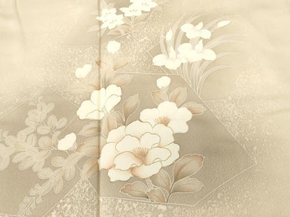 平和屋着物■訪問着　草花文　暈し染め　金彩　正絹　逸品　CABI8173ev