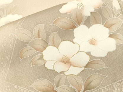 平和屋着物■訪問着　草花文　暈し染め　金彩　正絹　逸品　CABI8173ev