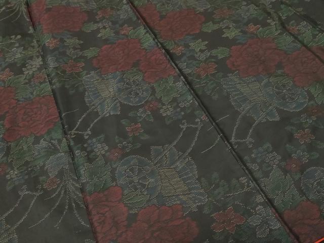 平和屋着物■本場大島紬　御所車花文　正絹　逸品　CABI8174ev