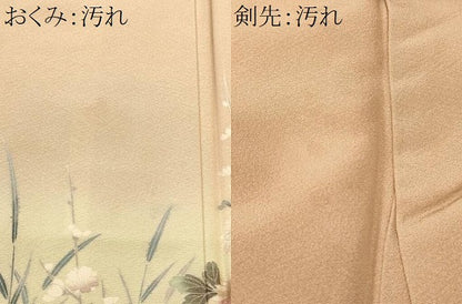 平和屋着物■訪問着　流水花鳥文　暈し染め　金彩　正絹　逸品　CABI8175ev