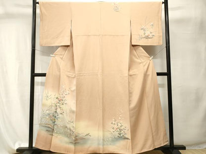 平和屋着物■訪問着　流水花鳥文　暈し染め　金彩　正絹　逸品　CABI8175ev