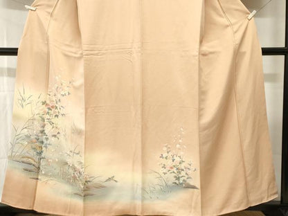 平和屋着物■訪問着　流水花鳥文　暈し染め　金彩　正絹　逸品　CABI8175ev