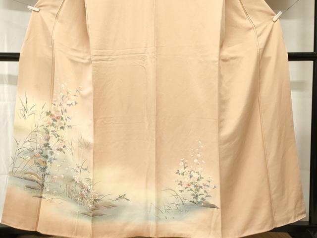平和屋着物■訪問着　流水花鳥文　暈し染め　金彩　正絹　逸品　CABI8175ev