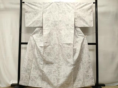 平和屋着物■上質な紬　草花文　正絹　逸品　CABI8179ev