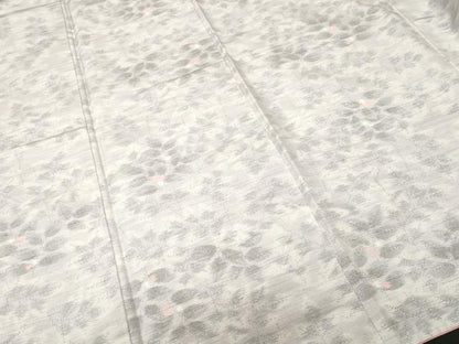 平和屋着物■上質な紬　草花文　正絹　逸品　CABI8179ev