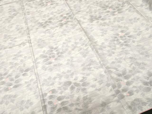 平和屋着物■上質な紬　草花文　正絹　逸品　CABI8179ev