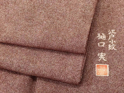 平和屋着物■江戸小紋　樋口実　極小鮫小紋柄　正絹　逸品　CABI8180ev