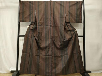 平和屋着物■本場染大島紬　切嵌吉祥間道　正絹　逸品　CABI8184ev
