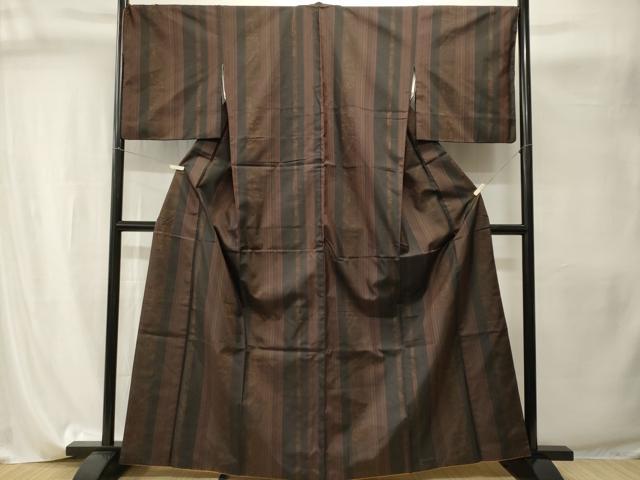 平和屋着物■本場染大島紬　切嵌吉祥間道　正絹　逸品　CABI8184ev