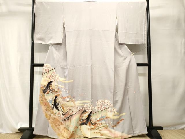 平和屋着物■豪華色留袖　作家物　十二単花文　暈し染め　金彩　正絹　逸品　CABI8185ev