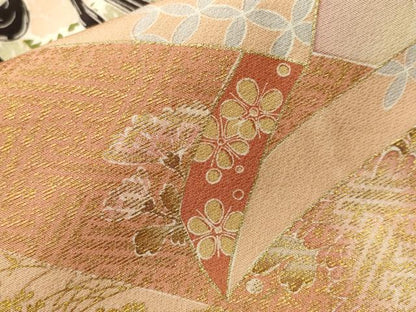 平和屋着物■豪華色留袖　作家物　十二単花文　暈し染め　金彩　正絹　逸品　CABI8185ev