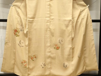 平和屋着物■訪問着　刺繍　草花丸文　正絹　逸品　CABI8186ev
