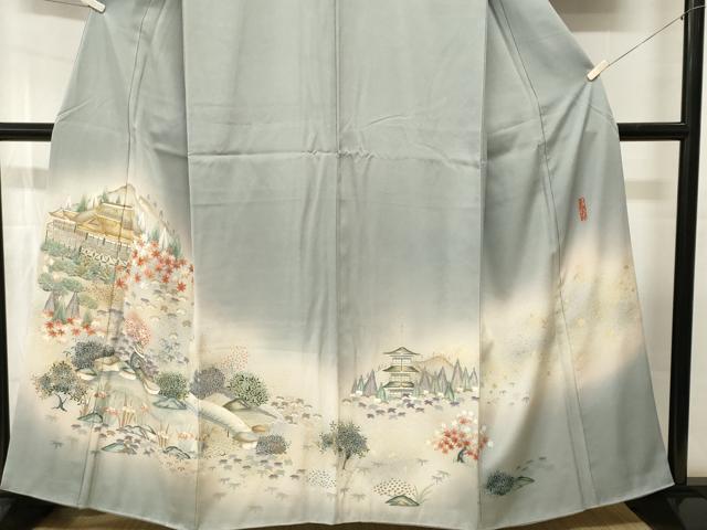 平和屋着物■豪華色留袖　作家物　刺繍　寿光織　御所解文　暈し染め　金彩　正絹　逸品　CABI8188ev