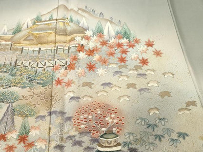 平和屋着物■豪華色留袖　作家物　刺繍　寿光織　御所解文　暈し染め　金彩　正絹　逸品　CABI8188ev