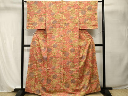 平和屋着物■上質な小紋　木の実枝花松文　正絹　逸品　CABI8192ev